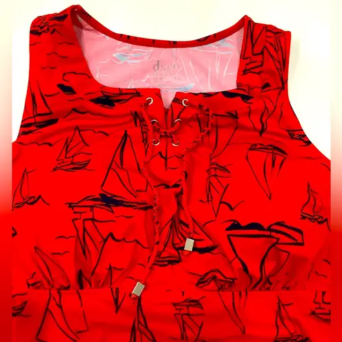 So NICE swim tankini top w/ bottom 🏖️🏝️ Red Size 18