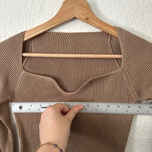 Commense Sweetheart Neckline Long Sleeve Knit Top Size M NWT Size M