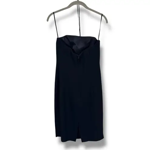 Vintage Black Corset Style Bodycon Strapless Dress Size 6