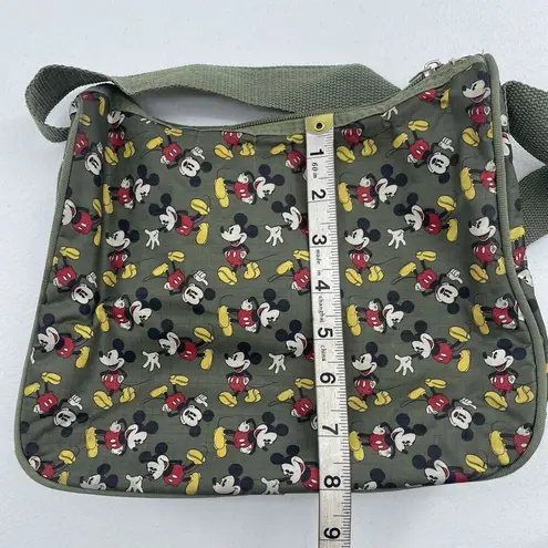 Disney  World Parks Mickey Mouse Green Purse Tote Shoulder Bag All Over Print