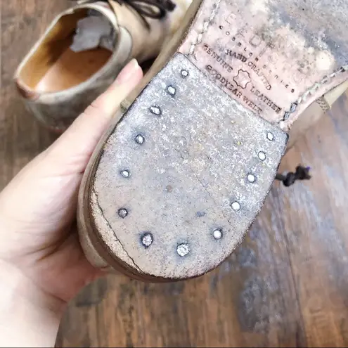 Bed Stu • Fury saddle oxfords tan taupe leather lace up shoes beige