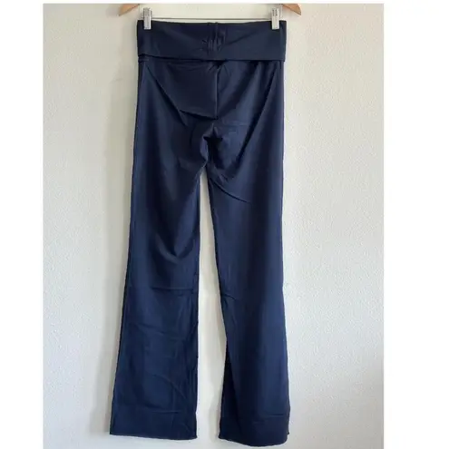 SKIMS Cotton Jersey Foldover Pant in Navy, Size Medium