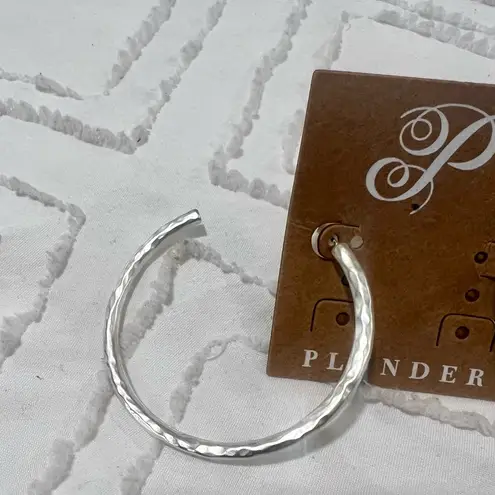 Plunder Silver Hoop Earrings