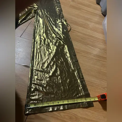 Glam Metallic strappy Gold women 1X Jumpsuit