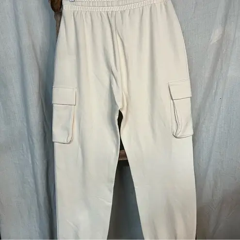 ZARA NWT  Cream Cargo Sweatpants/Joggers Size L