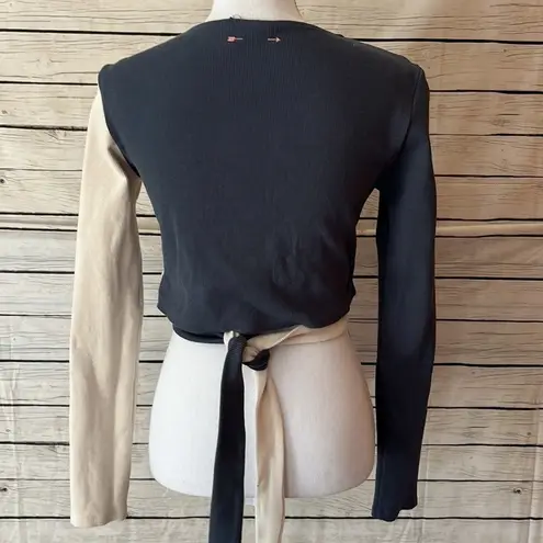 THE Upside Luna Kyra Wrap Top Size Large Blue