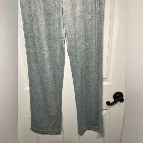 appleseed's Appleseed’s Size Medium Velour Sporty Silver Grey Cozy Soft Loungewear Set