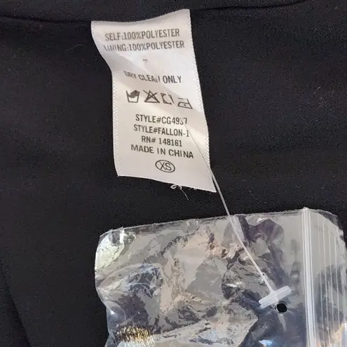 Buddy Love Black and Metallic Gold Leaf Mini Cocktail Dress NWOT Size XS