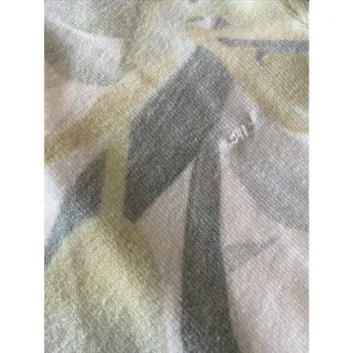 Vila Milano Womens Small Green Floral Soft Cozy Dolman Sleeve Clean Girl Minimal