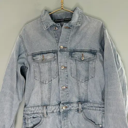 Alexander Wang Cotton Denim Short Jumpsuit