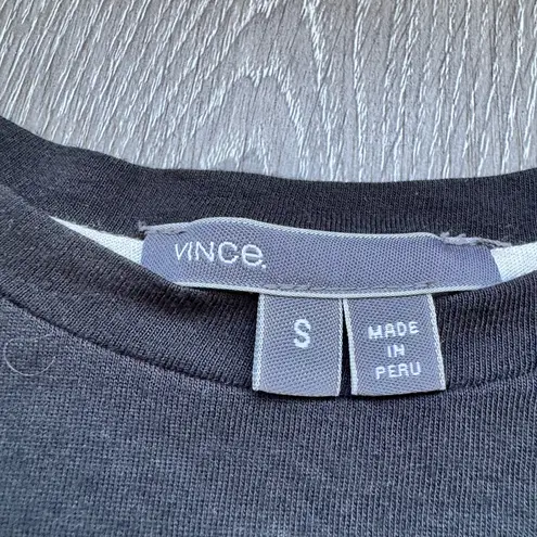 Vince  Layered Look Long Sleeve Top Black Cream Small - Image 3