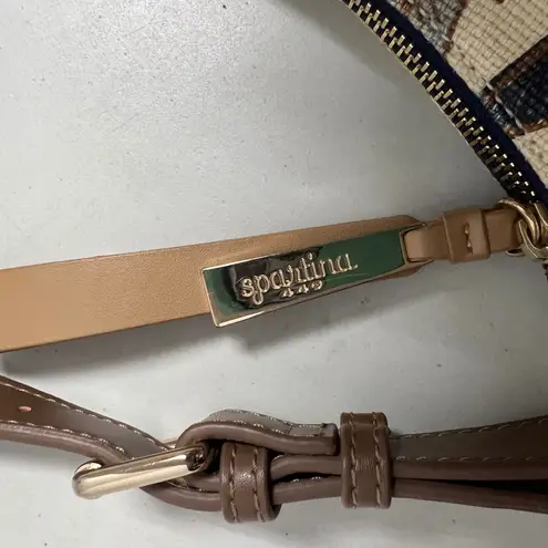 Spartina 449 Linen and Leather Daufskie Island Handbag Multicolor 8.5X3.5X11