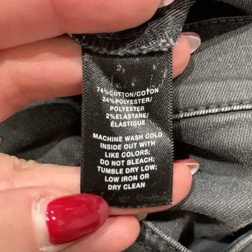 Lafayette 148 Size 14 Jeans Gray Tapered Leg High Rise Flat Front Denim Women’s