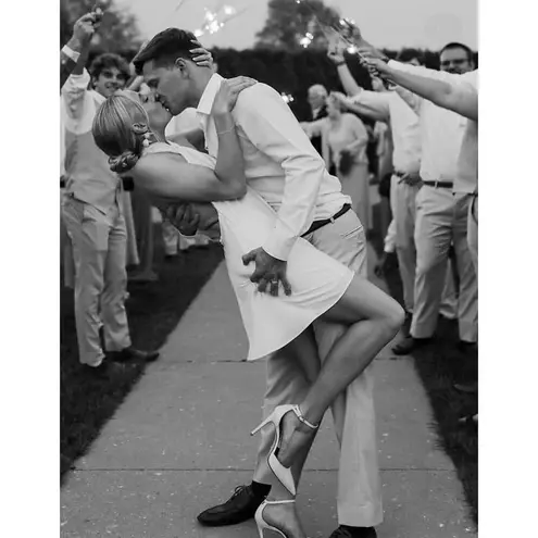 Show Me Your Mumu  Jasmine Halter Mini Dress Ivory Luxe Satin L - Image 11