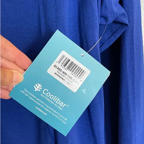 Coolibar Seaside Hoodie UPF 50+ Sun Protection Full Zip Royal Blue Womens XXL Size undefined