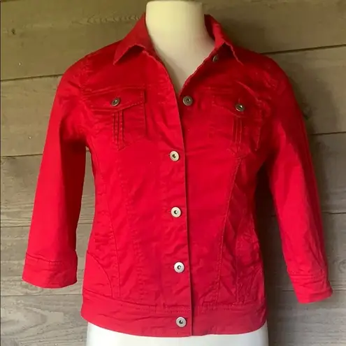 Dress Barn  jacket button down red