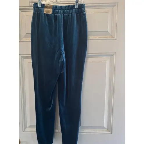 INC international Concepts Women Velvet Stretch Jogger Pant Blue Size S