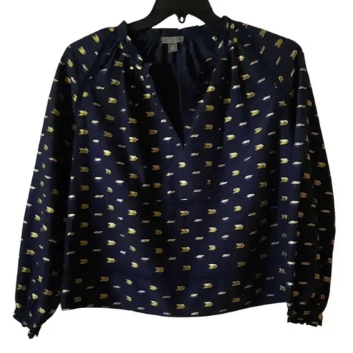 Point Sur Long Sleeve Blouse Size Small Blue