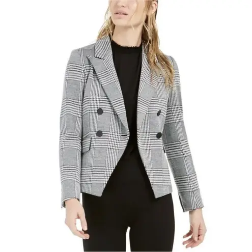 Bar III  Women's‎ Houndstooth Print Double Breasted Jacket Black Size 6 - Image 2