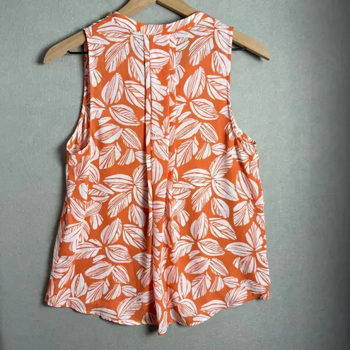 41 Hawthorn Women’s Breyson Pleated Detail Sleeveless Blouse Orange Floral Size undefined
