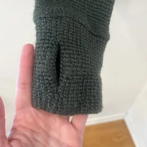 Sweaty Betty Restful Boucle Knit Funnel Neck Cropped Top Green Size XS