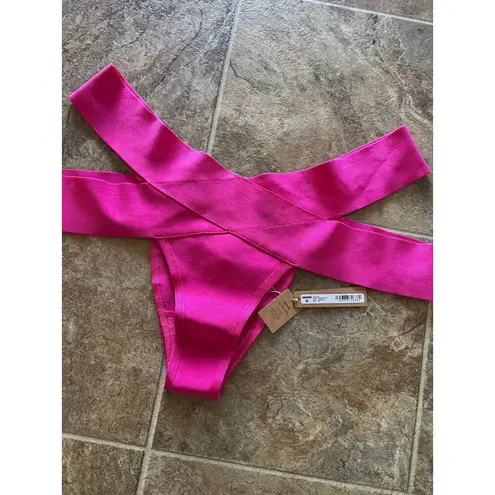 SKIMS Swim Knit Strappy Bikini Bottom Magenta Size 3X