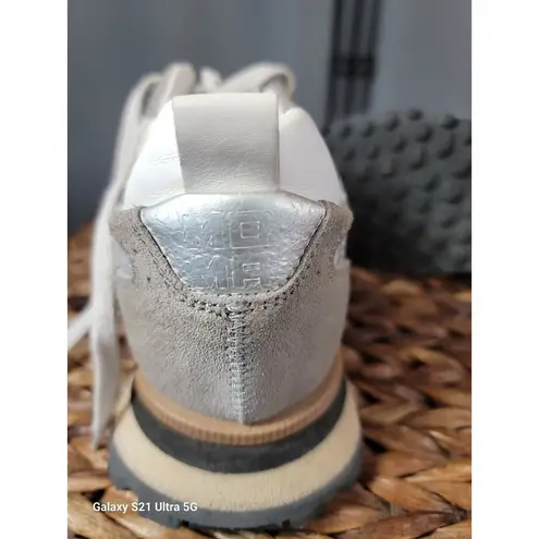 MOMA Taupe Gold Sliver Comfort Shoe, Italian Handmade EUR37 41688825 Silver Size 6.5