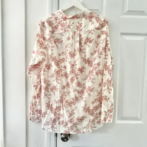 Ralph Lauren White Cotton Red Floral Toile Patch Pocket Buttondown Shirt Lrg NWT Size XL