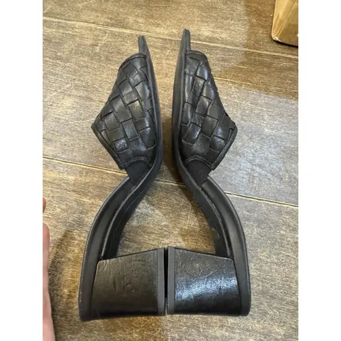 Paul Green Womens Tisha Black Mule Sandals Woven Size 6 US 8.5