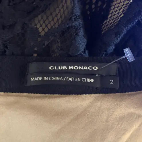 Club Monaco black lace lined skirt NWOT 2