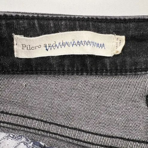 Pilcro and the Letterpress High-Rise Flare Seamed Leg Black Jeans Size 26