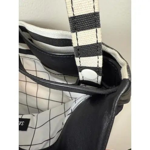 Kate Spade  Black and White Striped Crossbody Saturday Bag