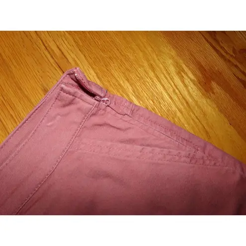 prAna  rose colored denim side zip skirt 10 Excellent 2 pockets