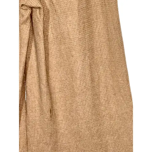 Abercrombie & Fitch  Brown Tan Waffle Knit Casual Lounge Wide Leg Pants Size XS