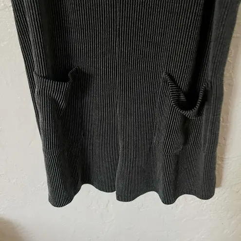 Ekouaer Ribbed Knit Romper Gray Size L