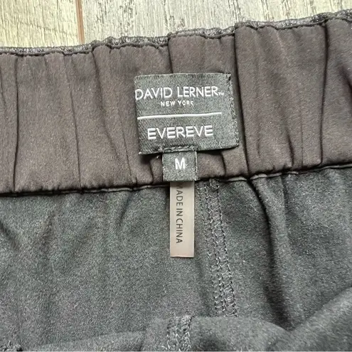 David Lerner  x Evereve Pull on Pocket Skirt Black Faux Leather Medium