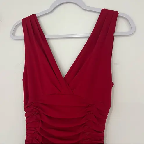 Red VNeck Mini Cocktail Dress Size 4