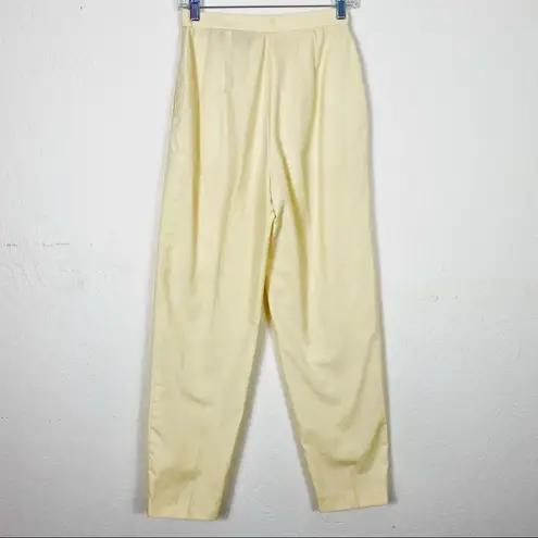Vintage Pastel Yellow High Waisted Pants Yellow Size 8