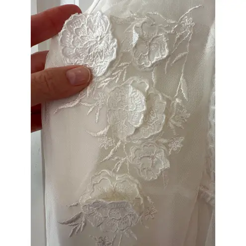 BHLDN Calla Ivory Floral Tulle Appliqué Maxi Dress NWT Size Medium