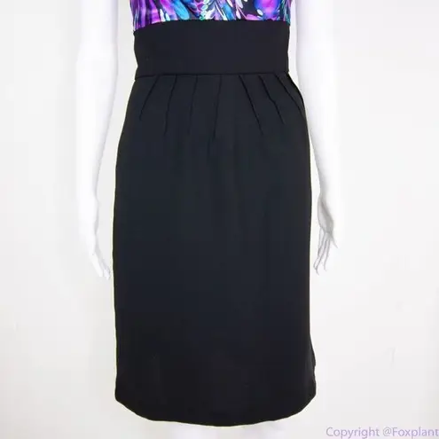 Perception New York peacock print empire waist scoop neck dress, 10 Purple