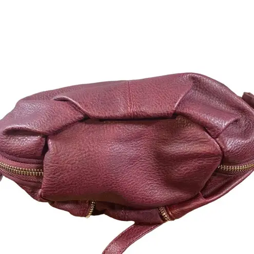 Steve Madden  Burgundy Bskylar Vegan Leather Bucket Crossbody Bag Women