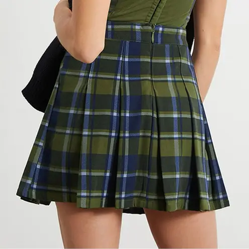 We Wore What New Plaid Tennis Skirt Built-In Shorts Pleated Skort Green Size 0
