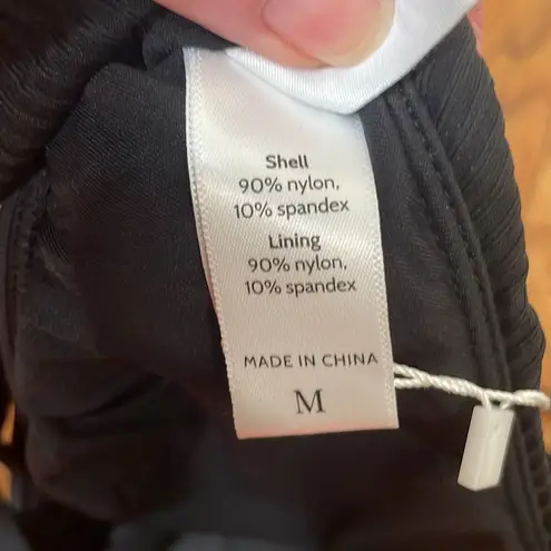 ANDIE Bikini Set Valencia Top Bikini Bottom Ribbed Black Orange size M NWT