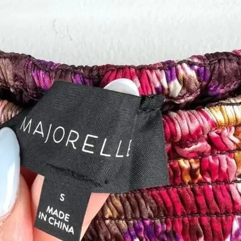 Majorelle Catherine Mini Smocked Skort in Wine Country Small