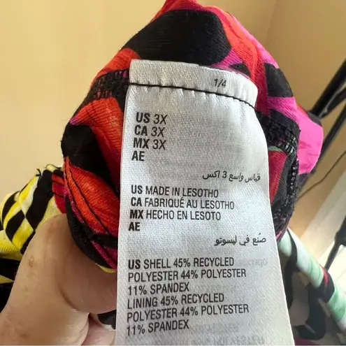 Ideology ID Womens Fern Low Impact Sports Bra Size 3X Athleisure Activewear