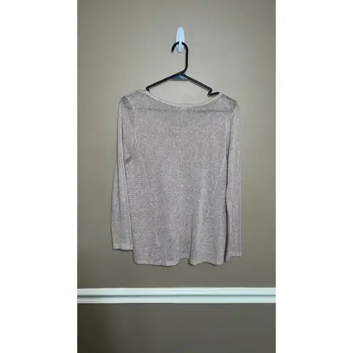 Bar III Women’s  beige lightweight long sleeve sweater size medium knit fall y2k