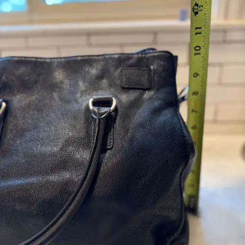 Michael Kors  Black Leather Satchel Chain Shoulder Bag Purse Tote Medium