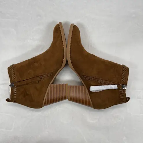 DV8 Dolce Vita Brown Suede Ankle Booties Western‎ Accents Size 6