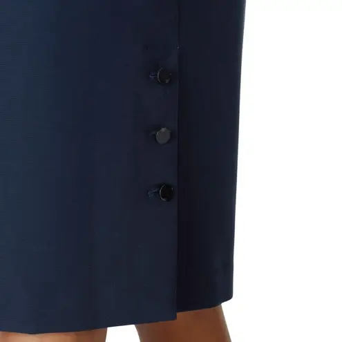 Club Monaco NWT Button Back Vent Dress Size 2 Dark Blue Tailored Modern Dress