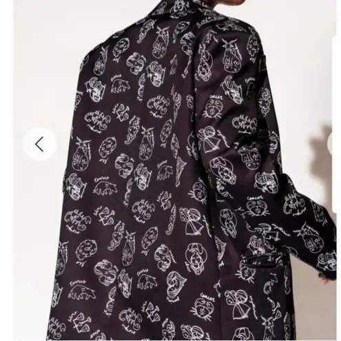 Dressed in Lala Make Me Wanna Zodiac Celestial Blazer Jacket Black Size XS